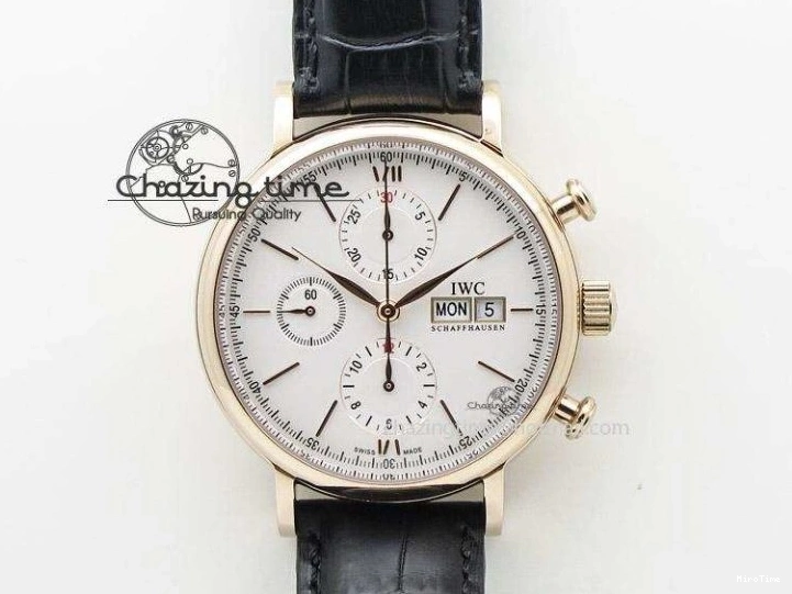 MIROTIME 0216 Pilot Chrono SS IW387808 CF3 ZF 1:1 Best Edition On Brown Leather Strap A Soft 7328